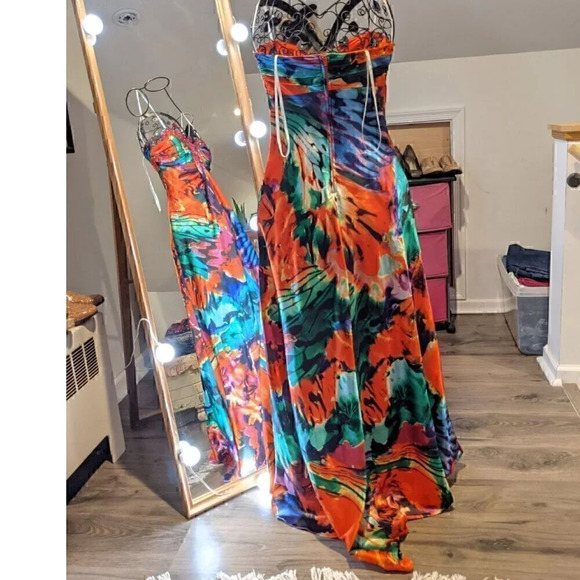 Deb tropical elegant dress size 3/4 - Picture 5 of 6